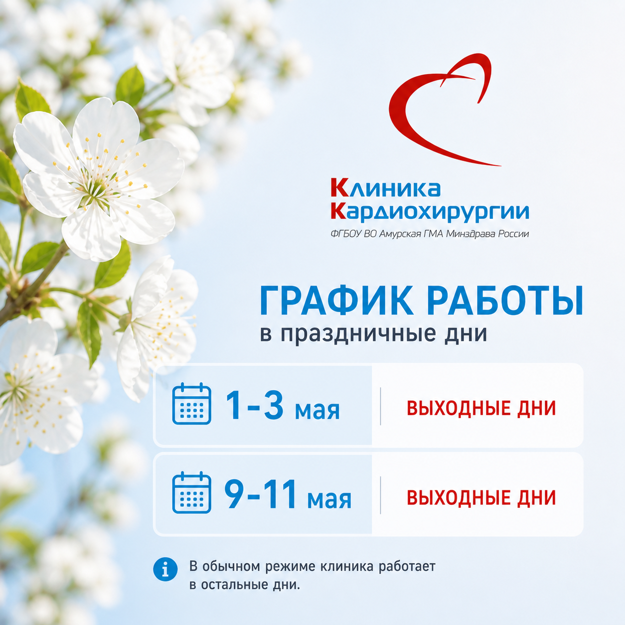 О работе в праздничные дни